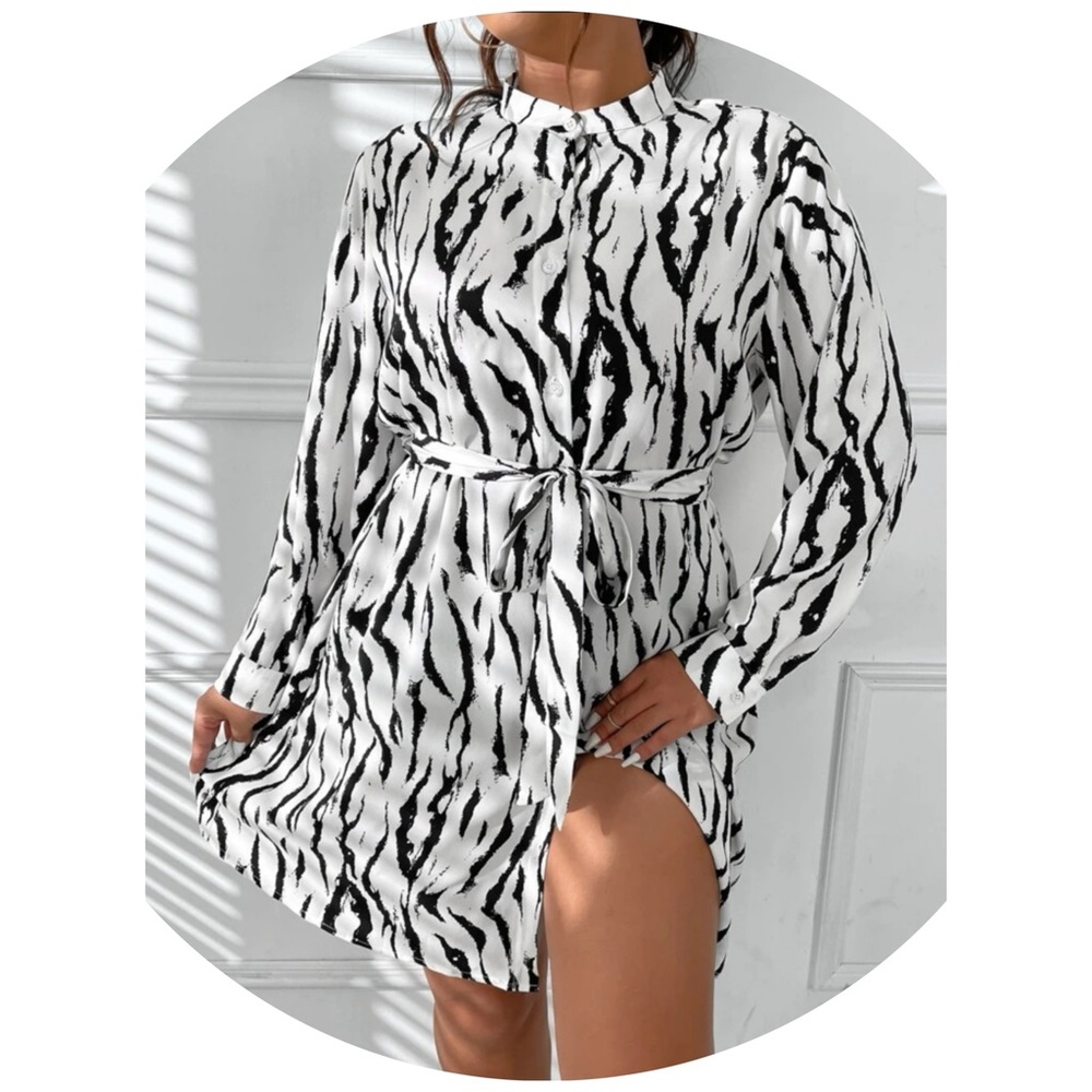 Belted Shirt Dress - Size 4XL (20)